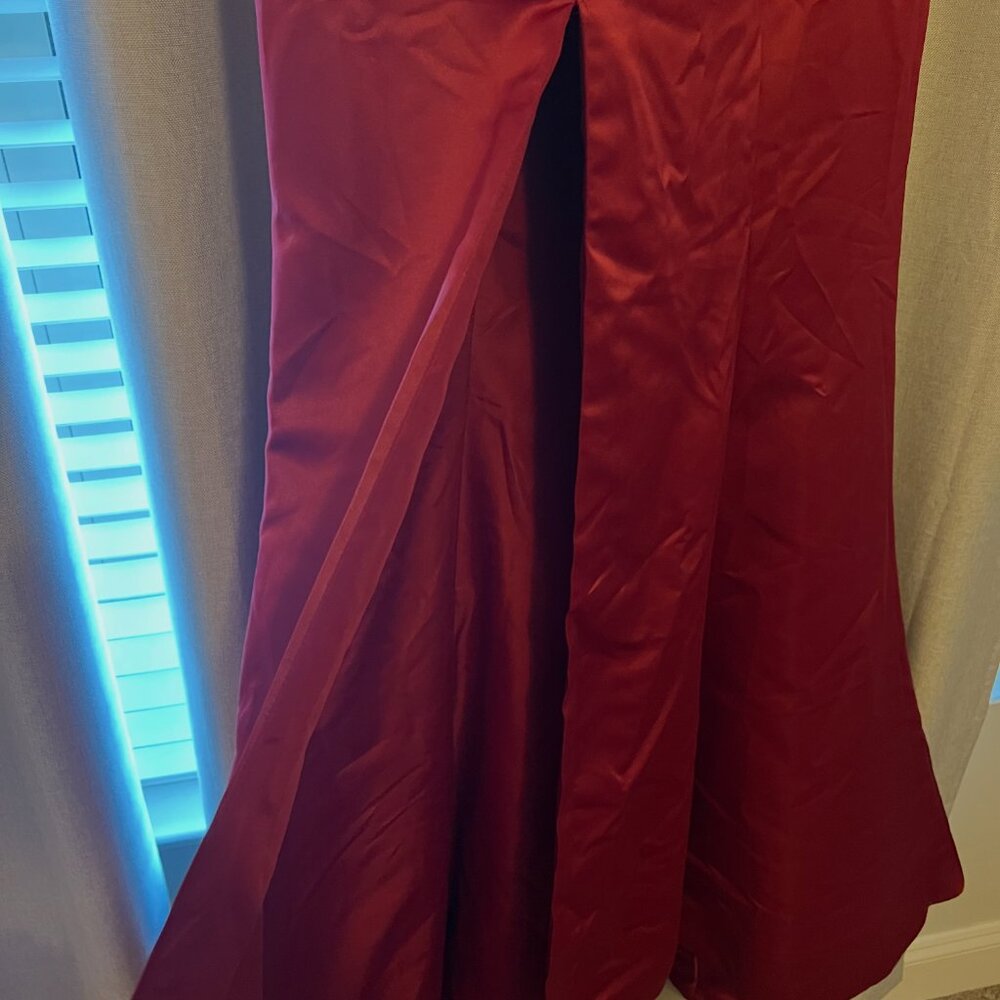 Burgundy Bridesmaid Dress - Picture 2 of 7